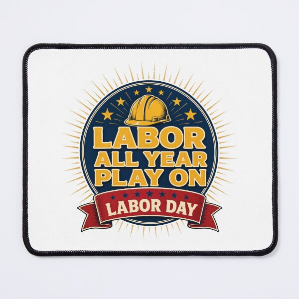 Item preview, Vintage Labor Day Sunburst Badge Shirt - Construction Worker Tee designed and sold by relso.
