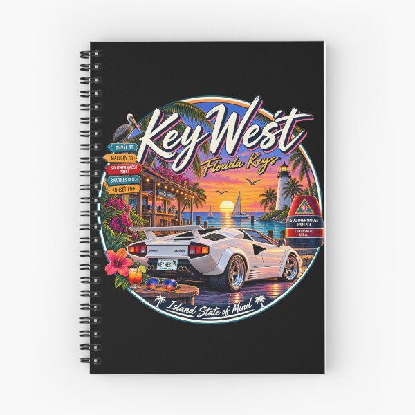 Item preview, Key West Florida Keys Retro Supercar Badge designed and sold by piketo.