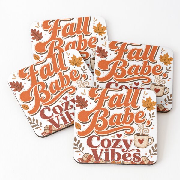 Item preview, Fall Babe Cozy Vibes | Cute Fall Design for Women | Autumn Cozy Gift designed and sold by PrintSparkDesigns.