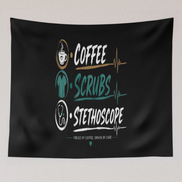 Item preview, Coffee Scrubs Stethoscope Nurse Medical Design designed and sold by v6ziix.