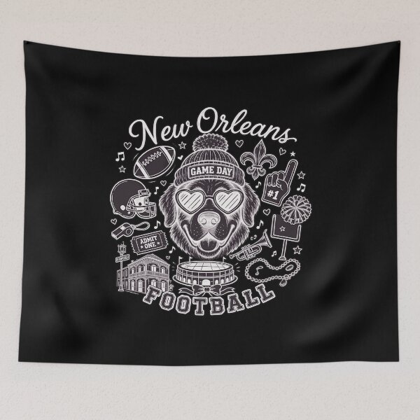 Item preview, New Orleans Football Dog Game Day Retro designed and sold by MrDonald75366.