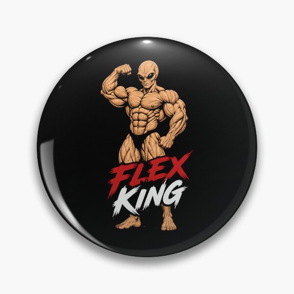 Item preview, Flex King Humanoid Alien Gym Bodybuilding Meme designed and sold by UrbaneVibeCo.