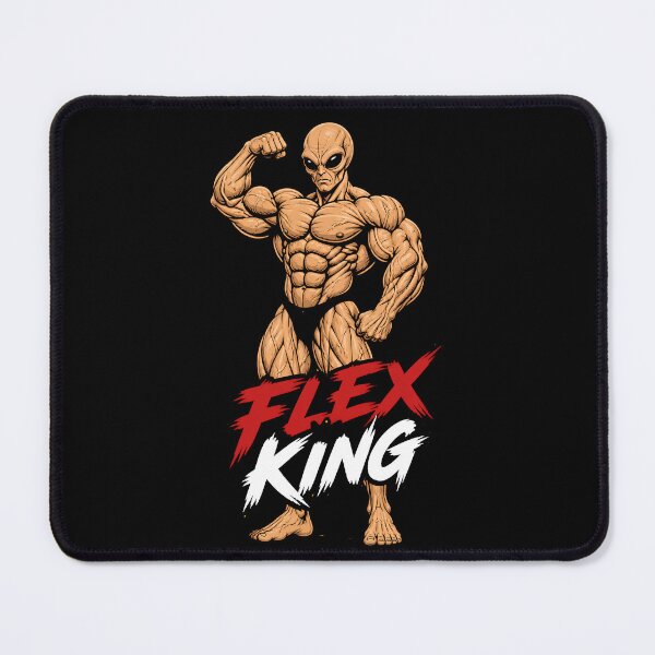 Item preview, Flex King Humanoid Alien Gym Bodybuilding Meme designed and sold by UrbaneVibeCo.