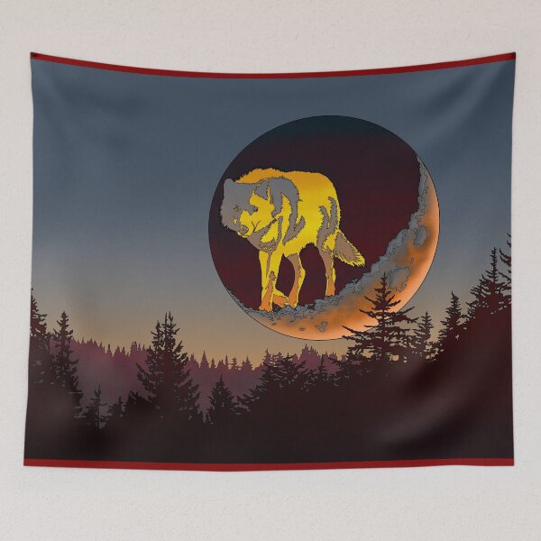 Item preview, Blood Moon and Wolf designed and sold by Harrison-M.