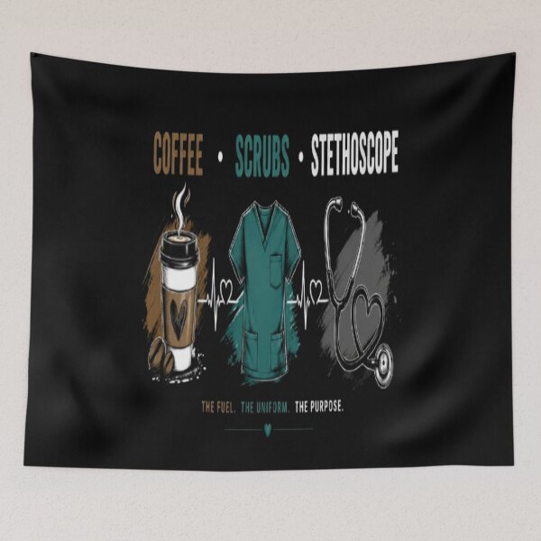 Item preview, Coffee Scrubs Stethoscope Nurse Medical Design designed and sold by v6ziix.