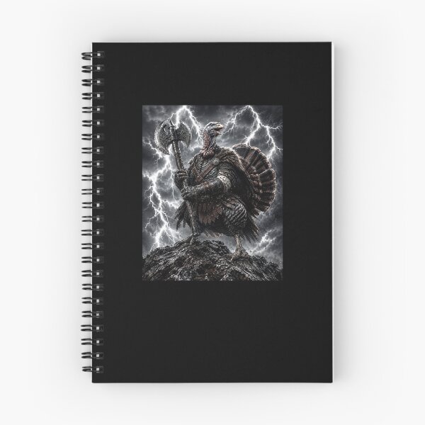 Item preview, Funny Turkey Warrior Axe Lightning Storm Art designed and sold by elderberry.
