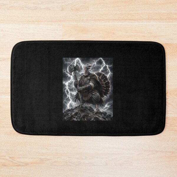 Item preview, Funny Turkey Warrior Axe Lightning Storm Art designed and sold by elderberry.