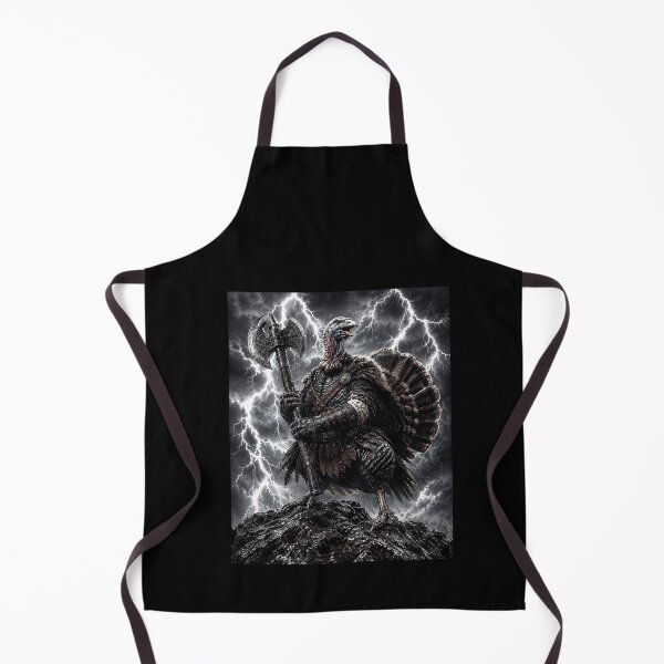 Item preview, Funny Turkey Warrior Axe Lightning Storm Art designed and sold by elderberry.