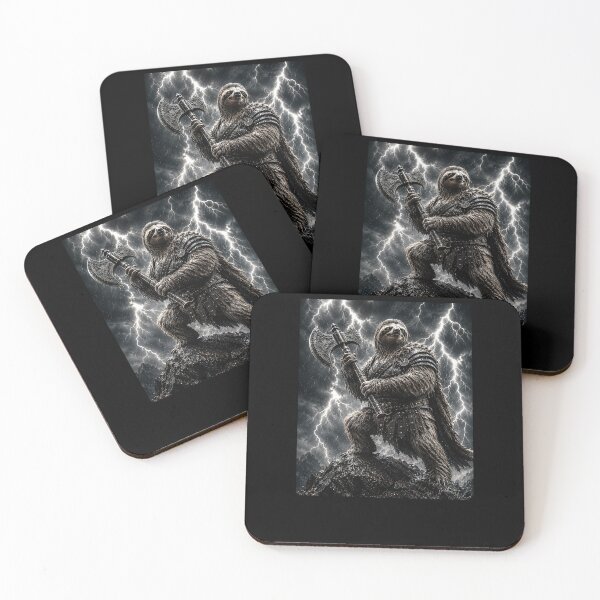 Item preview, Thunderstorm Sloth Warrior and Battle Axe designed and sold by elderberry.