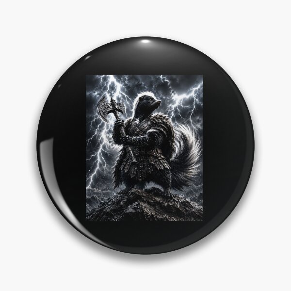 Item preview, Funny Storm Skunk Axe Warrior Fantasy Lightning Art designed and sold by elderberry.