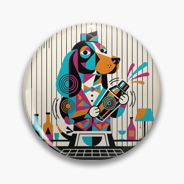 Item preview, Basset Hound Mixologist designed and sold by PictoVibe.