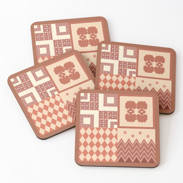 Item preview, African Terracotta Geometric Mosaic Art designed and sold by PoeticRecipeST.