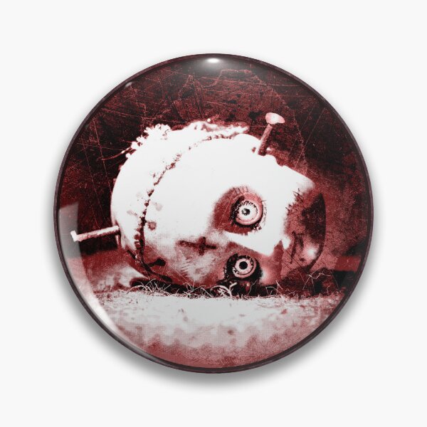 Item preview, Creepy Red Doll Head Nail Abandoned Horror Vignette designed and sold by Ghoul Enterprises.