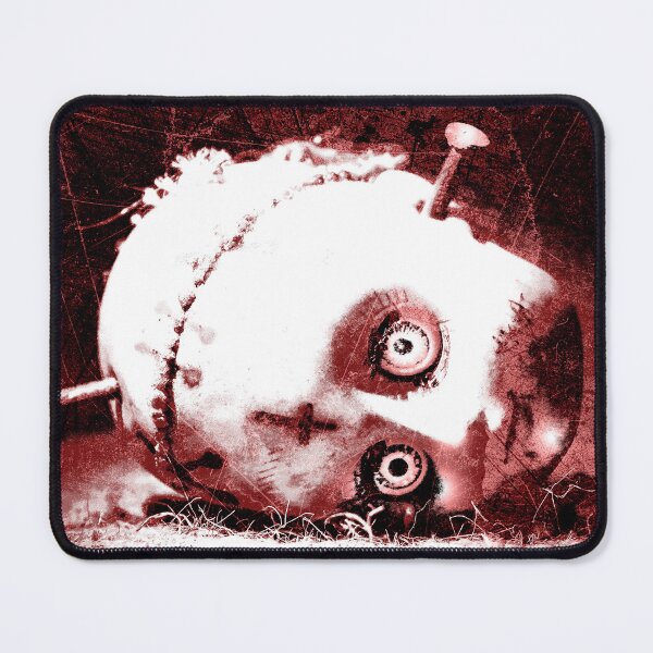 Item preview, Creepy Red Doll Head Nail Abandoned Horror Vignette designed and sold by Ghoul Enterprises.