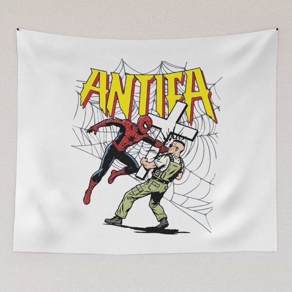 Item preview, Antifa Spider Beat Up Jake Lang Political Parody designed and sold by BareCrack.