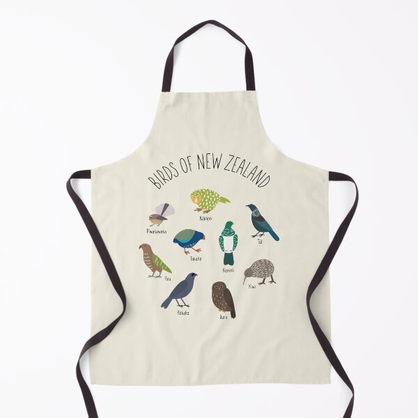 Item preview, Birds Of New Zealand - Kiwi, Kakapo, Tui, Fantail, Kaka, Kea - cream designed and sold by Rebeccatiana.nz.
