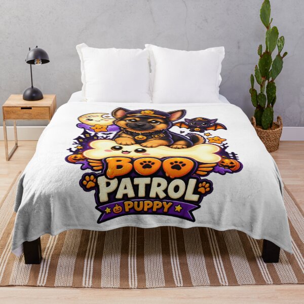 Item preview, Boo Patrol Puppy | Cute German Shepherd Halloween K-9 Police Dog designed and sold by KnrNazimTHRE4DS.