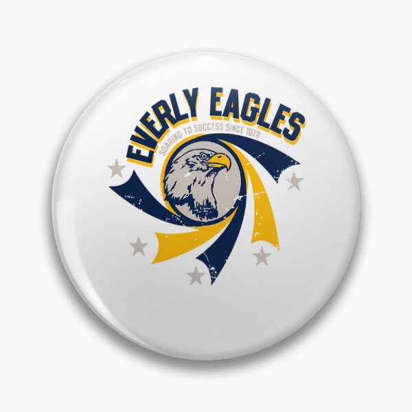 Item preview, Eagle Head Crest Yellow Blue Swirls Stars designed and sold by OnlyKingsMerch.