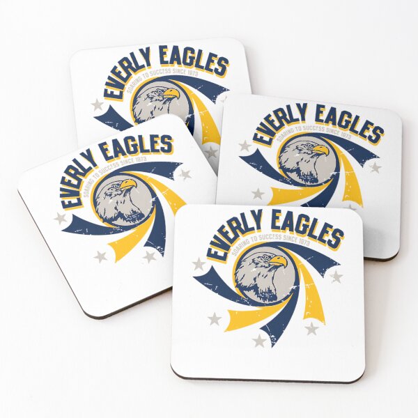 Item preview, Eagle Head Crest Yellow Blue Swirls Stars designed and sold by OnlyKingsMerch.