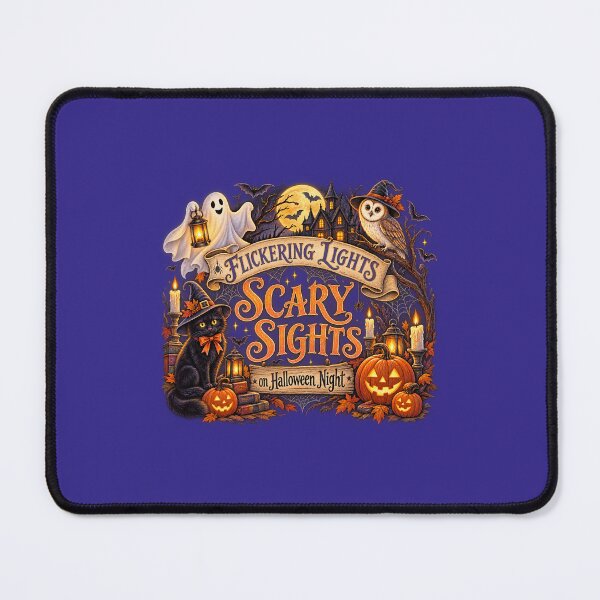 Item preview, Flickering Lights, Scary Sights — Halloween Night designed and sold by Novel Works Studio.