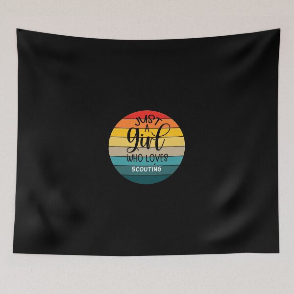 Item preview, Just A Girl Who Loves Scouting Retro Circle Sunset Graphic designed and sold by lupkinsdhiatt.