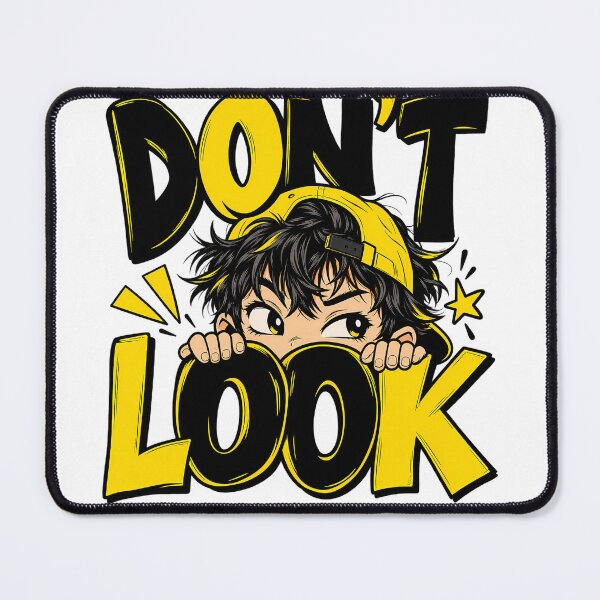 Item preview, Don't Look Anime Boy - Peeking Yellow Cap Manga Streetwear designed and sold by smouzy.