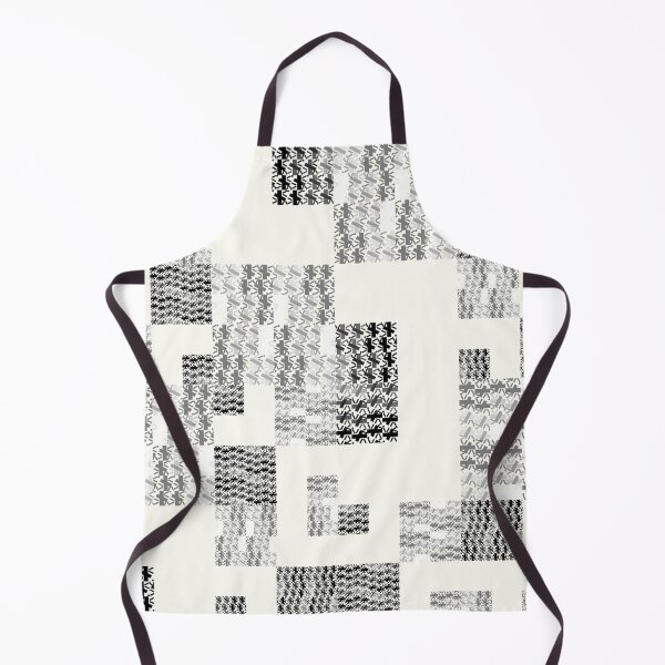 Item preview, Monochrome Pixel Tweed Patchwork Art designed and sold by PoeticRecipeST.