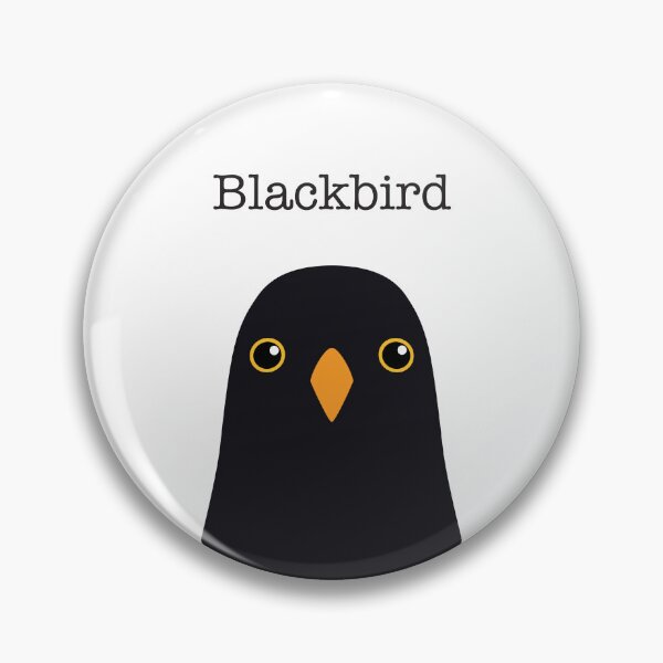 Item preview, Cute Blackbird Face designed and sold by Rebeccatiana.nz.