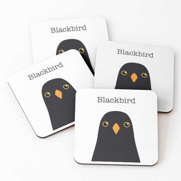 Item preview, Cute Blackbird Face designed and sold by Rebeccatiana.nz.