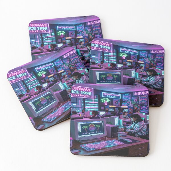 Item preview, Vaporwave 1999 Cyberpunk Office Interior designed and sold by Solomon-Ent-144.