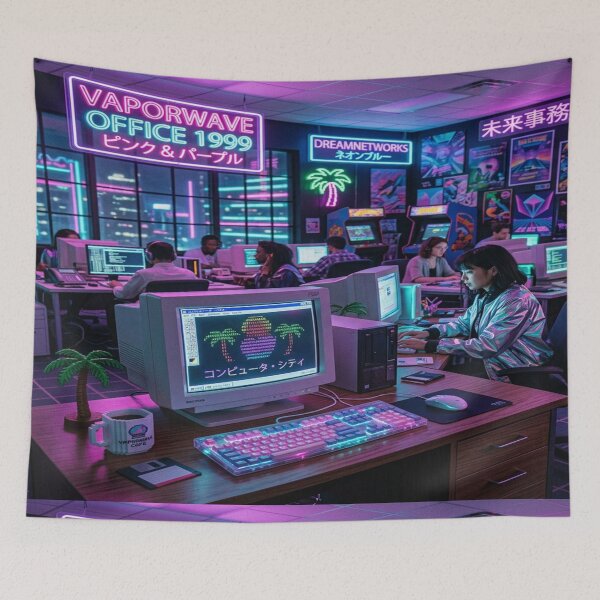 Item preview, Vaporwave 1999 Cyberpunk Office Interior designed and sold by Solomon-Ent-144.
