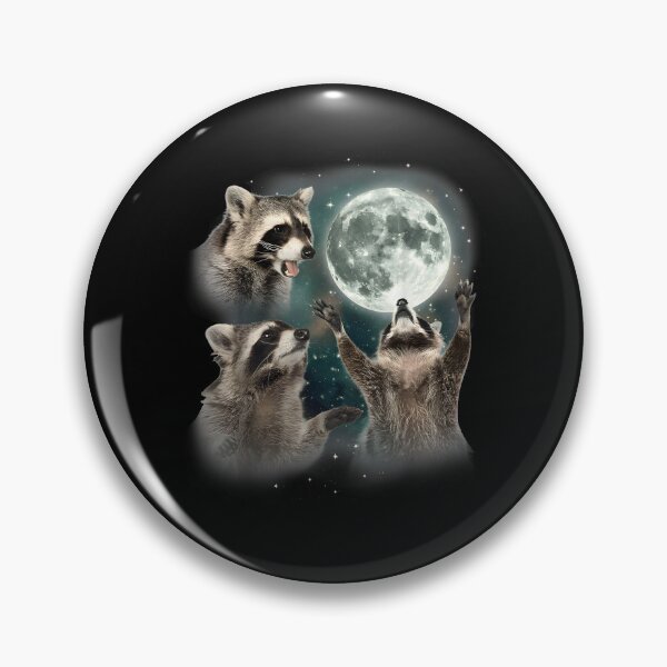 Item preview, Three Racoons Howling At Moon designed and sold by ge0rge0.