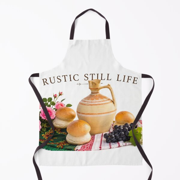 Item preview, Rustic Still Life – Traditional Jug, Roses, Bread and Grapes designed and sold by DansCreations42.