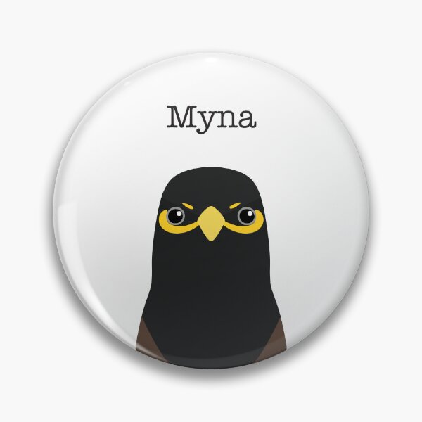 Item preview, Cute Myna Face designed and sold by Rebeccatiana.nz.