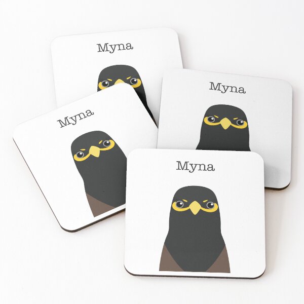 Item preview, Cute Myna Face designed and sold by Rebeccatiana.nz.