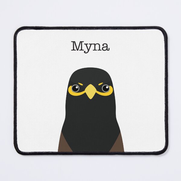 Item preview, Cute Myna Face designed and sold by Rebeccatiana.nz.