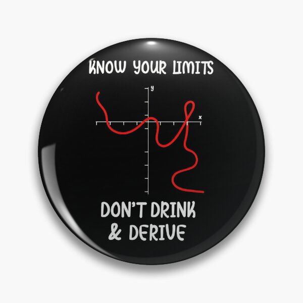 Item preview, Know Your Limits Don't Drink Derive Math Joke designed and sold by lupkinsdhiatt.
