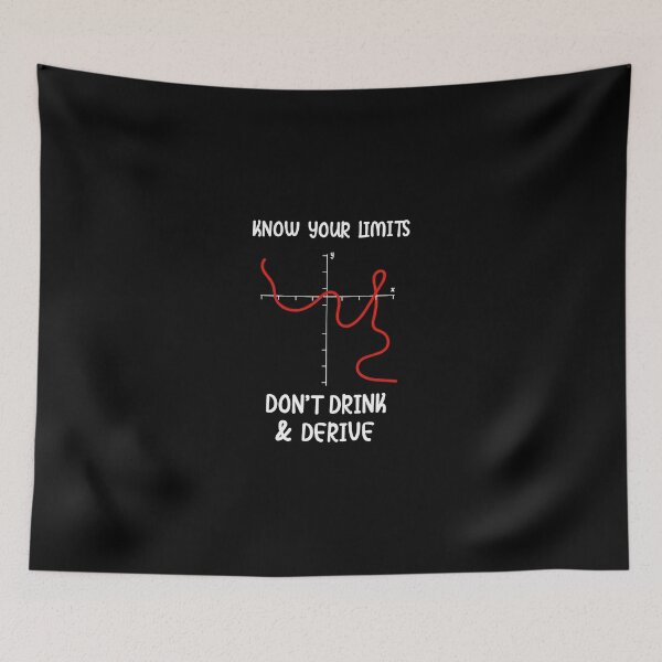 Item preview, Know Your Limits Don't Drink Derive Math Joke designed and sold by lupkinsdhiatt.
