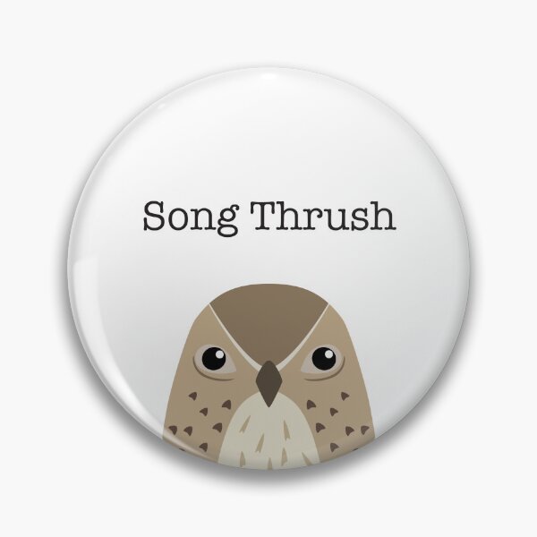 Item preview, Cute Song Thrush Face designed and sold by Rebeccatiana.nz.