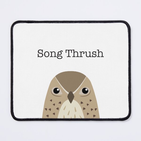 Item preview, Cute Song Thrush Face designed and sold by Rebeccatiana.nz.