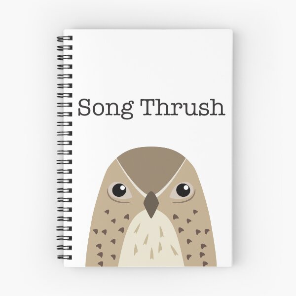 Item preview, Cute Song Thrush Face designed and sold by Rebeccatiana.nz.