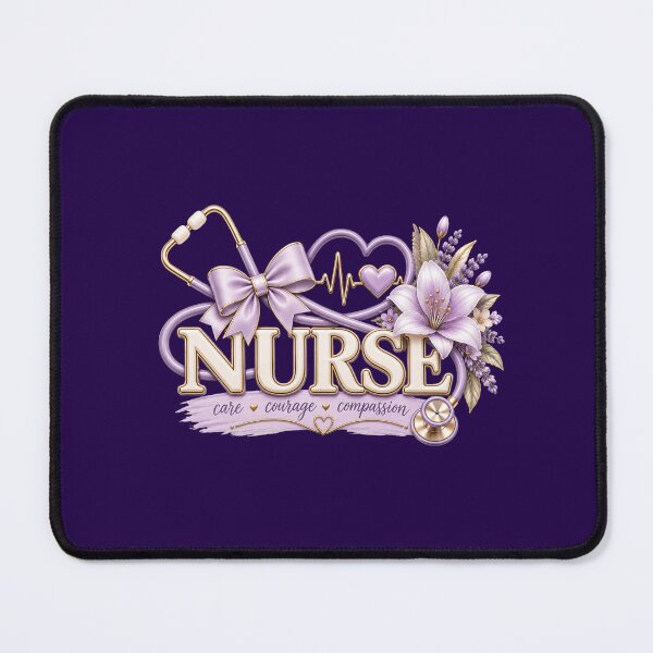 Item preview, Elegant Lavender Nurse – Floral Stethoscope Design designed and sold by HO•Designs.