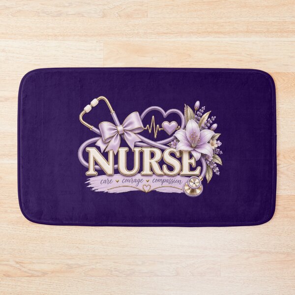 Item preview, Elegant Lavender Nurse – Floral Stethoscope Design designed and sold by HO•Designs.