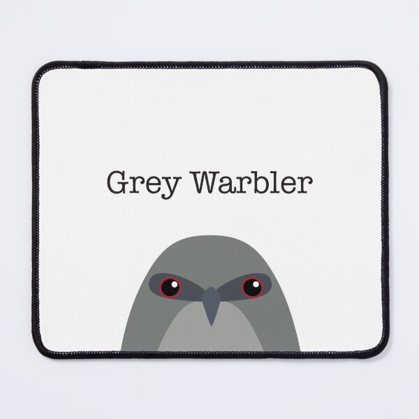 Item preview, Cute Grey Warbler Face designed and sold by Rebeccatiana.nz.