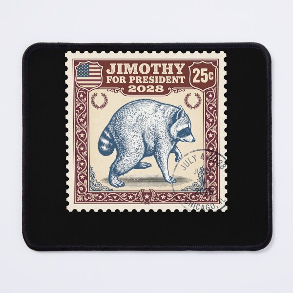 Item preview, Jimothy For President 2028 Raccoon Stamp designed and sold by d247.