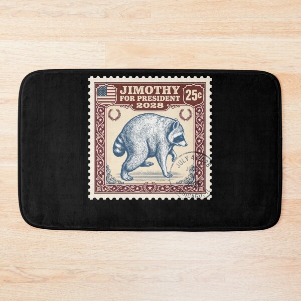 Item preview, Jimothy For President 2028 Raccoon Stamp designed and sold by d247.