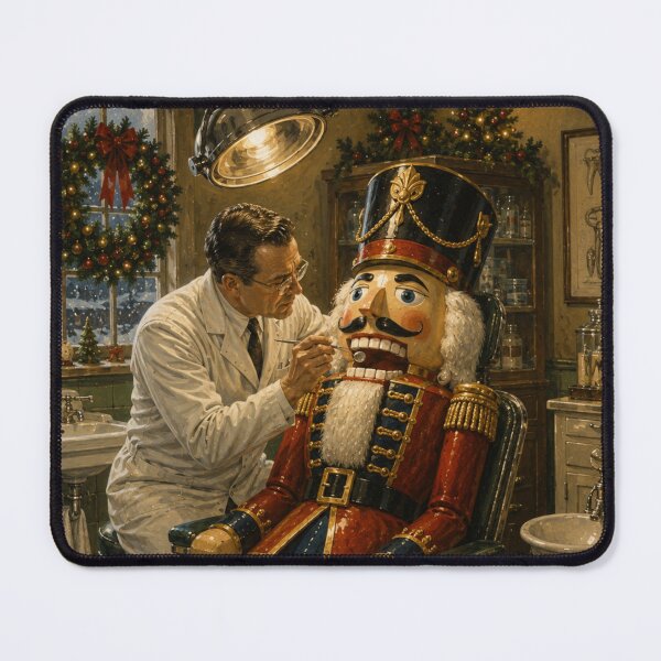 Item preview, Nutcracker Dentist – Funny Vintage Christmas Art designed and sold by GSizzle1.