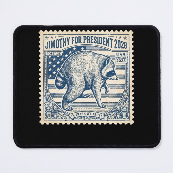 Item preview, Jimothy For President 2028 Raccoon Stamp designed and sold by d247.