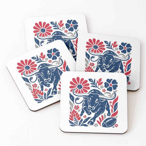 Item preview, Charging Bull & Football Vintage Floral designed and sold by MatthewCo98528.