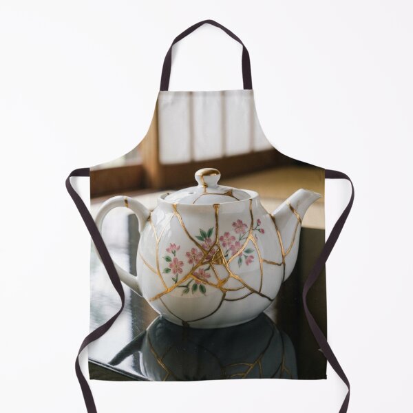 Item preview, Kintsugi Teapot Art - Classic Japanese Tea Pottery Print designed and sold by Purrfecta.